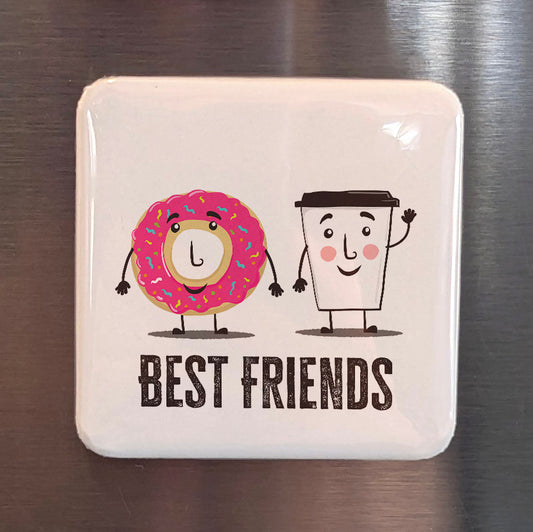 Donut & Coffee Best Friends Fridge Magnet - PhiloPerse