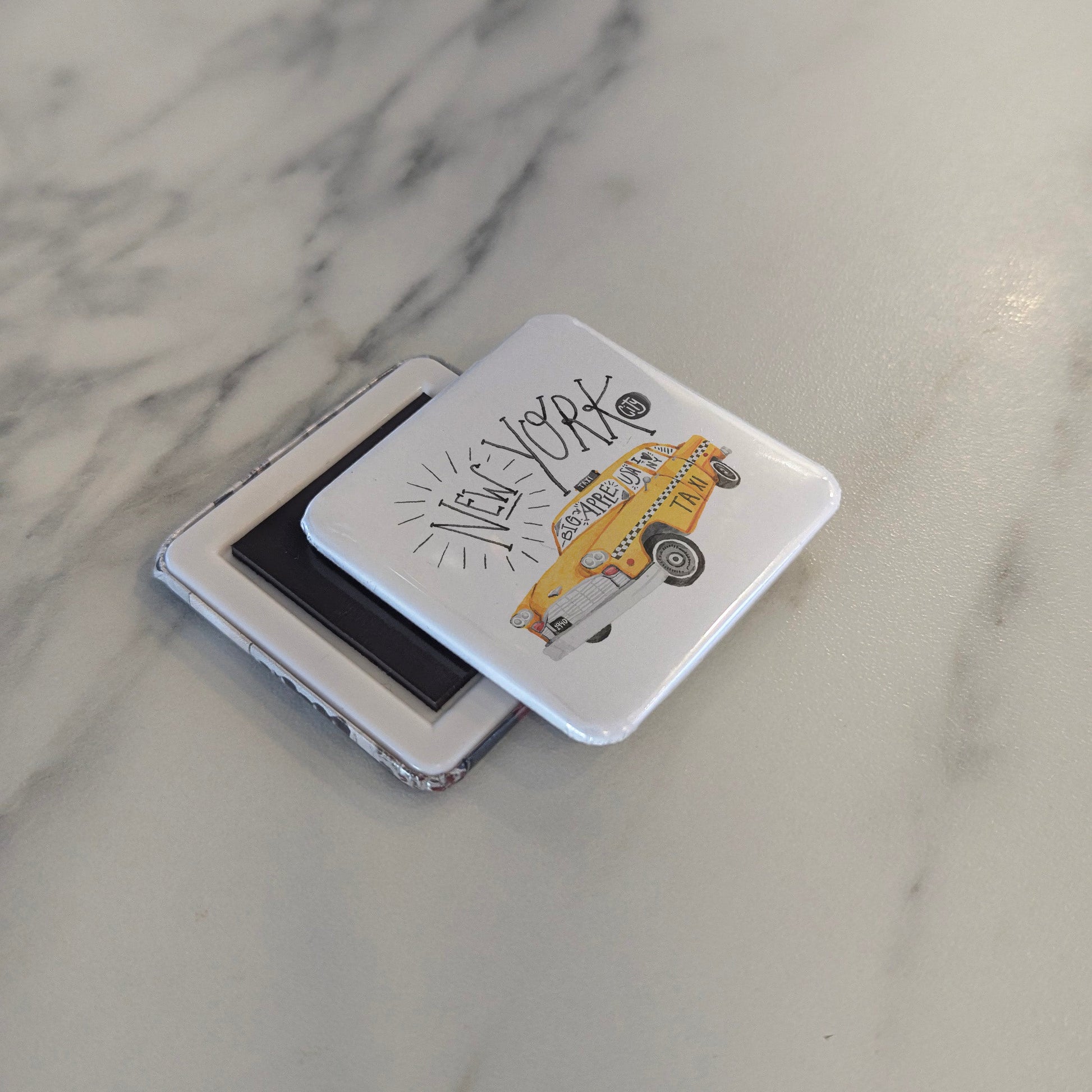 New York Yellow Cab Fridge Magnet