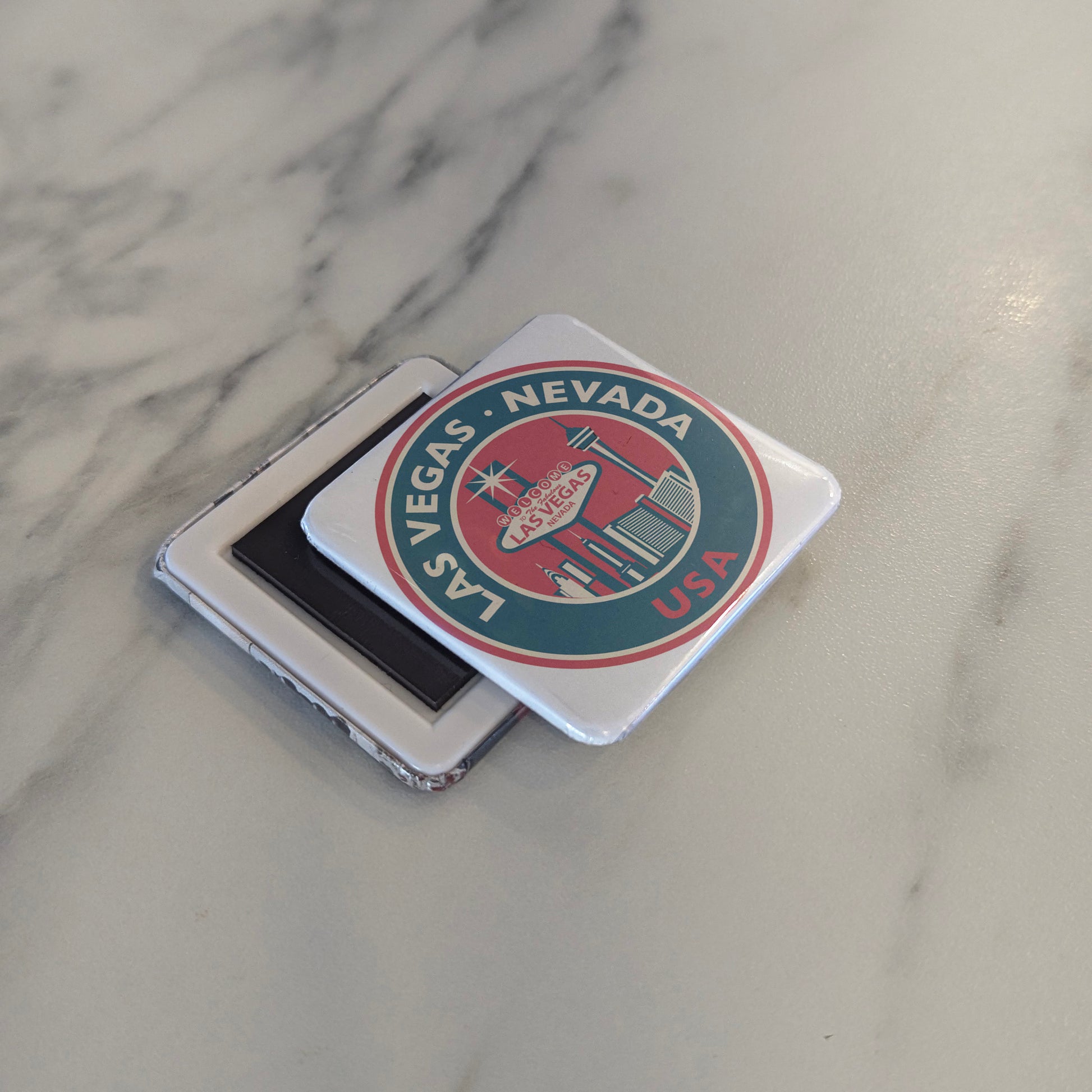 Las Vegas Stamp Fridge Magnet - PhiloPerse