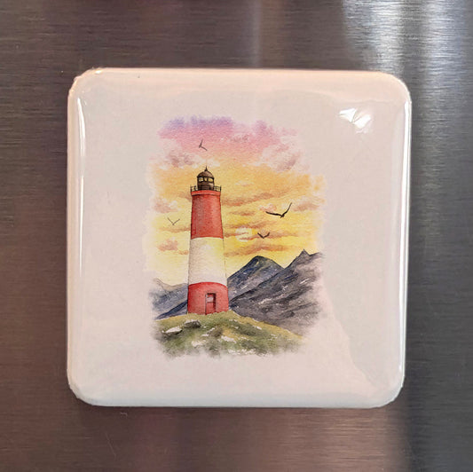 Lighthouse in Canada Watercolor Fridge Magnet - PhiloPerse