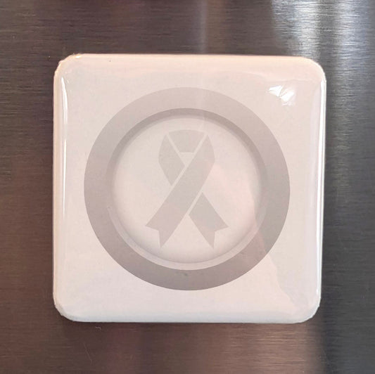 Lung Cancer Awareness Fridge Magnet - PhiloPerse