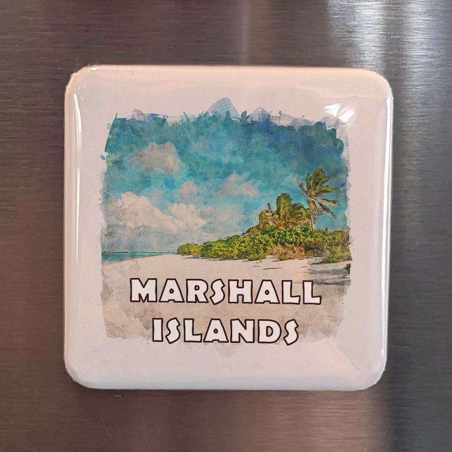 Marshall Islands Watercolor Fridge Magnet - PhiloPerse