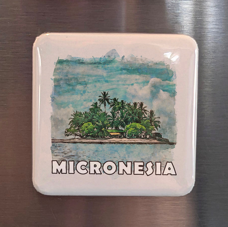 Micronesia Watercolor Fridge Magnet - PhiloPerse