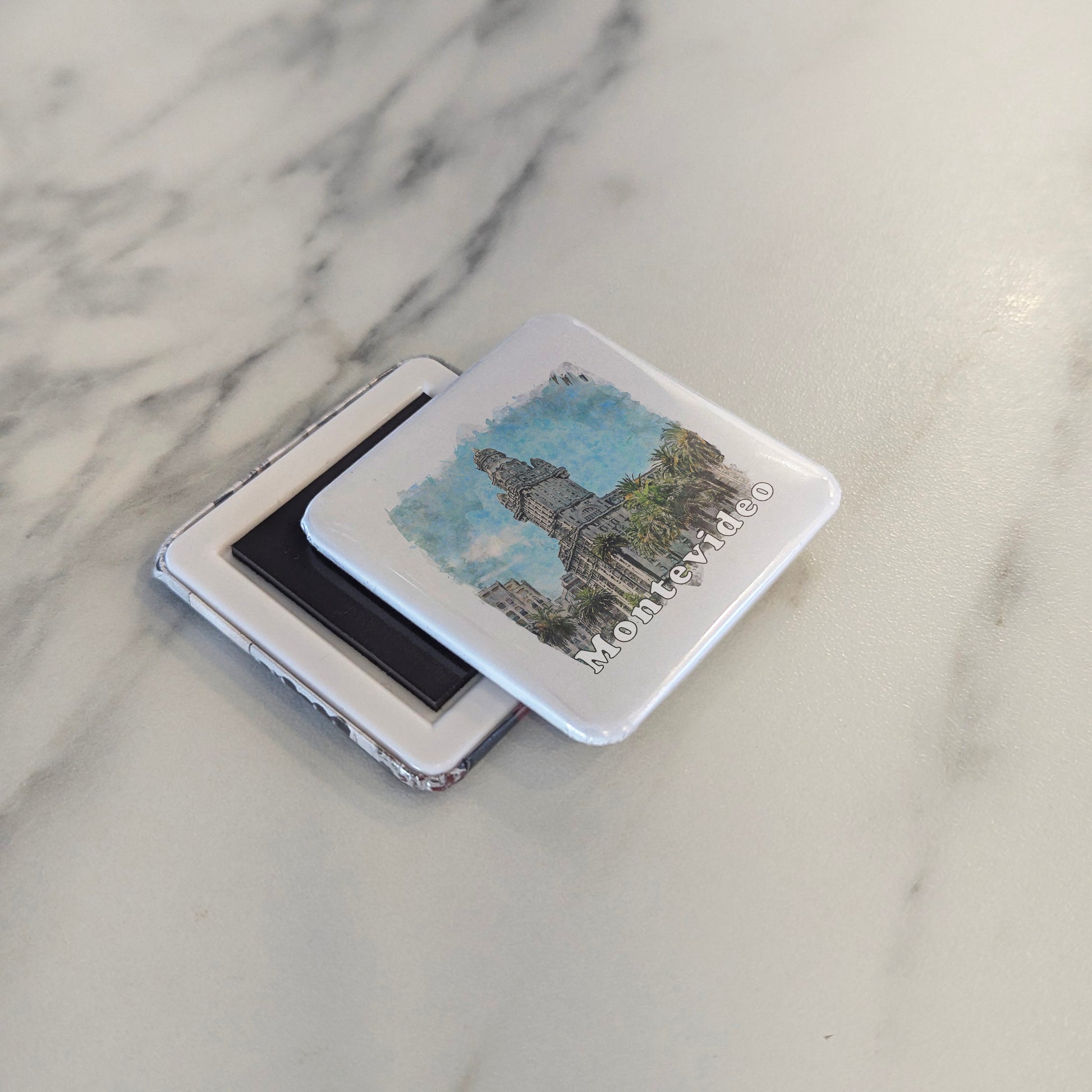Montevideo Uruguay Watercolor Fridge Magnet - PhiloPerse