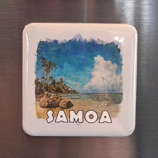 Samoa Watercolor Fridge Magnet - PhiloPerse