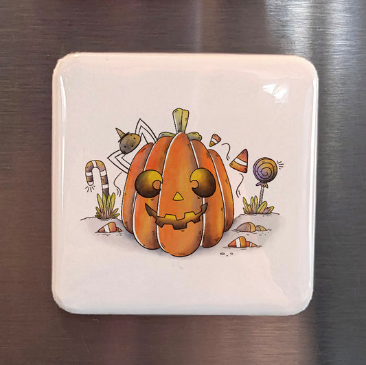 Spooky Pumpkin Fridge Magnet - PhiloPerse