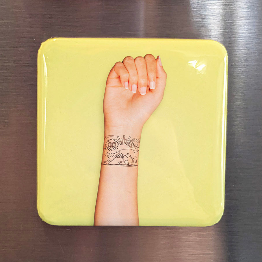 Lion and Sun Tattoo Fridge Magnet - PhiloPerse