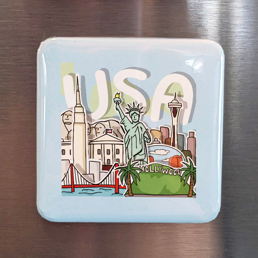 USA Landmarks Fridge Magnet - PhiloPerse