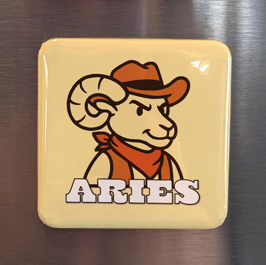 Western Aries Zodiac Fridge Magnet - PhiloPerse
