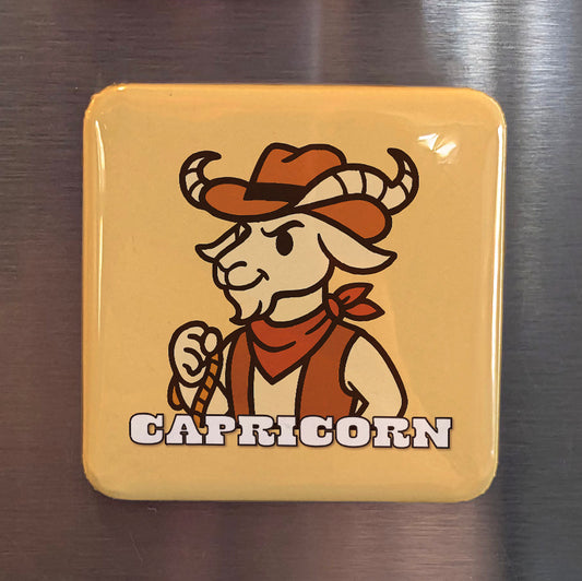Western Capricorn Zodiac Fridge Magnet - PhiloPerse