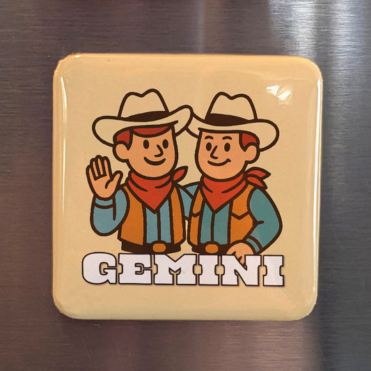 Western Gemini Zodiac Fridge Magnet - PhiloPerse