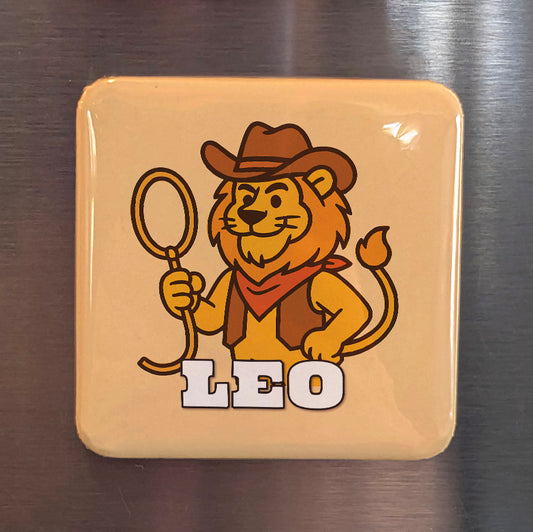 Western Leo Zodiac Fridge Magnet - PhiloPerse