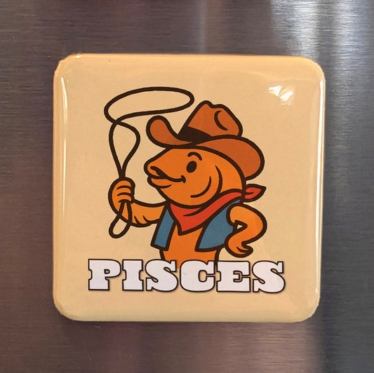 Western Pisces Zodiac Fridge Magnet - PhiloPerse
