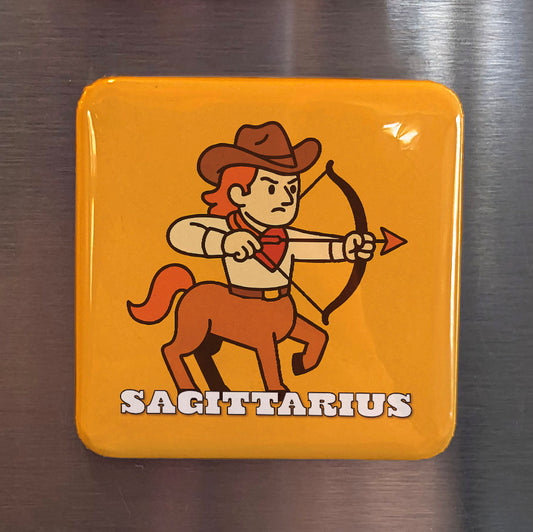 Western Sagittarius Zodiac Fridge Magnet - PhiloPerse