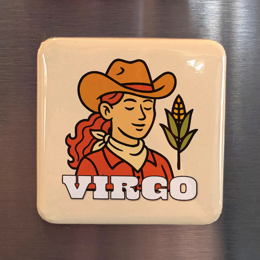 Western Virgo Zodiac Fridge Magnet - PhiloPerse