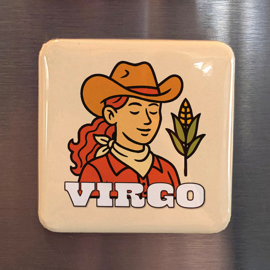 Western Virgo Zodiac Fridge Magnet - PhiloPerse