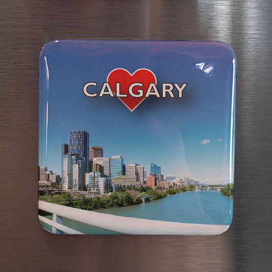 Calgary view Fridge Magnet - PhiloPerse