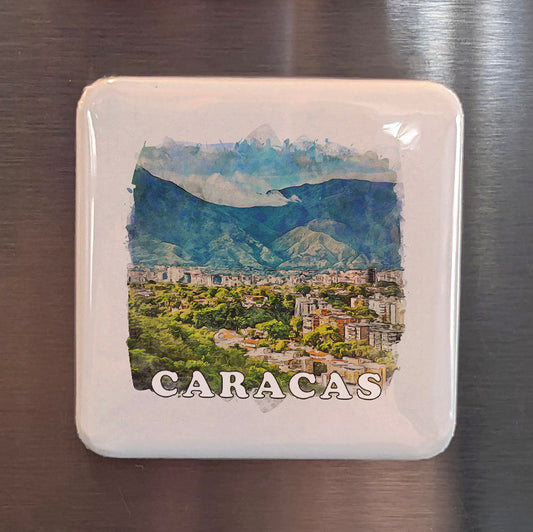 Caracas Venezuela Watercolor Fridge Magnet - PhiloPerse