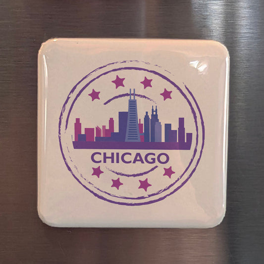 Chicago Stamp Fridge Magnet - PhiloPerse