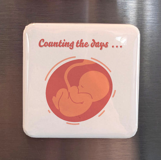 Baby in Belly Counting he Days Fridge Magnet - PhiloPerse