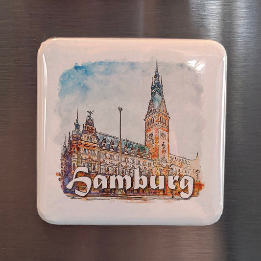Hamburg Germany Fridge Magnet - PhiloPerse
