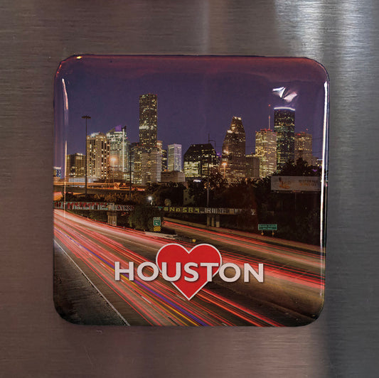 Houston View Fridge Magnet - PhiloPerse