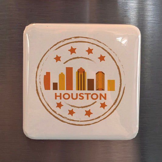 Houston Stamp Fridge Magnet - PhiloPerse