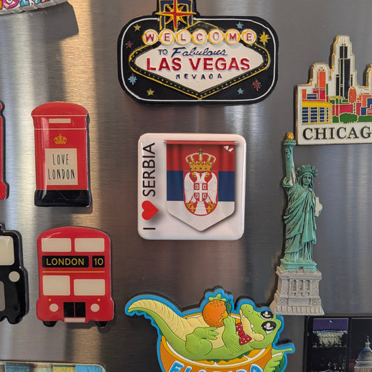 I Love Serbia Fridge Magnet