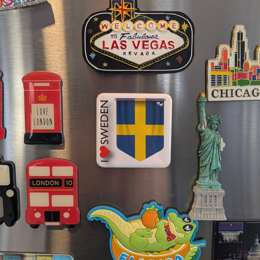 I Love Sweden Fridge Magnet