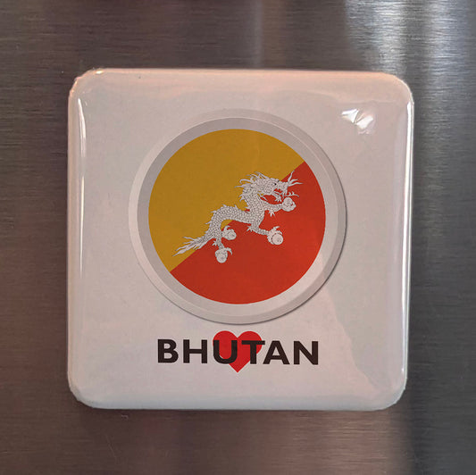 I Love Bhutan Fridge Magnet - PhiloPerse