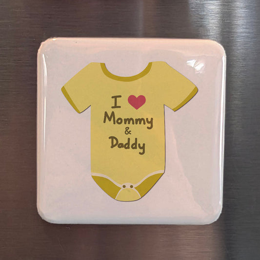 I love Mommy & Daddy Fridge Magnet - PhiloPerse