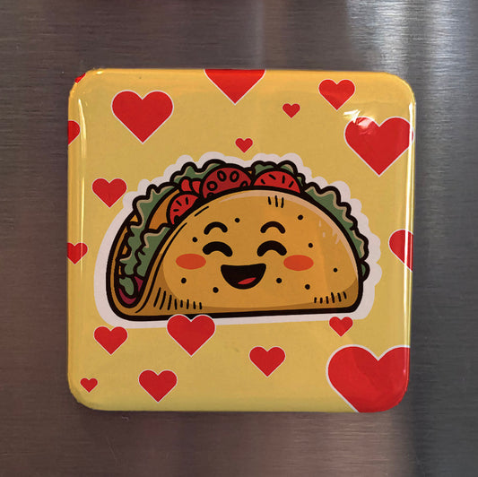 I love Taco Fridge Magnet - PhiloPerse