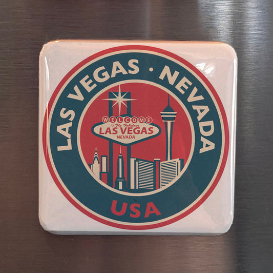 Las Vegas Stamp Fridge Magnet - PhiloPerse