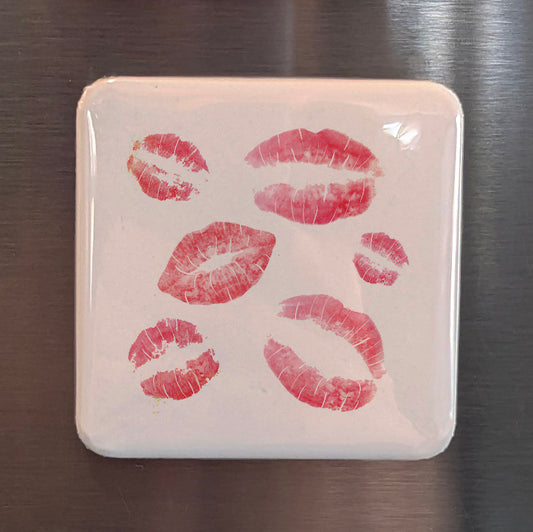 Lipstick Kisses Fridge Magnet - PhiloPerse