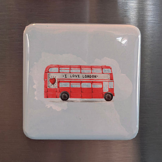 London Bus Fridge Magnet - PhiloPerse
