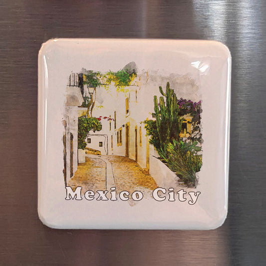 Mexico City Watercolor Fridge Magnet - PhiloPerse