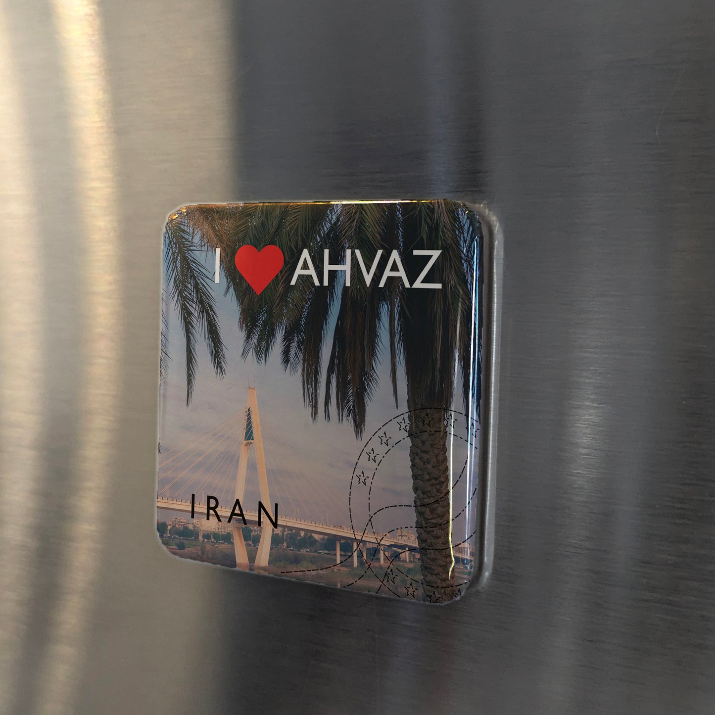 Aimant de réfrigérateur J'aime Ahvaz