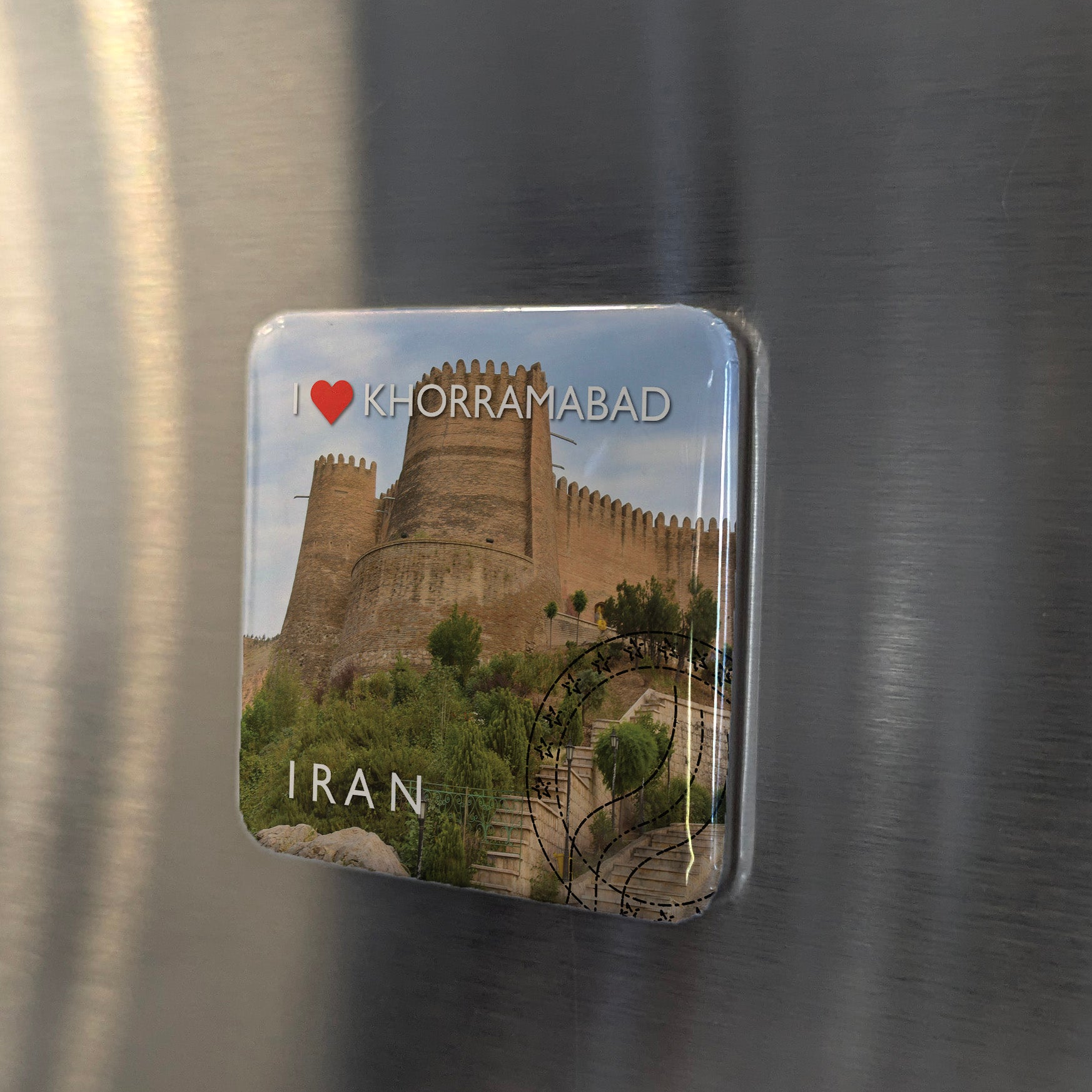 I Love Khorramabad Fridge Magnet - PhiloPerse