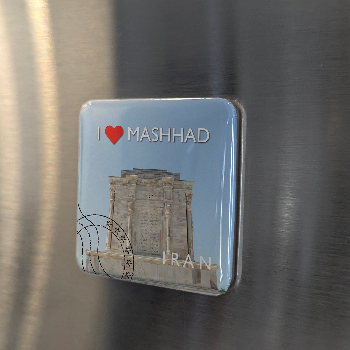 I Love Mashhad Fridge Magnet - PhiloPerse