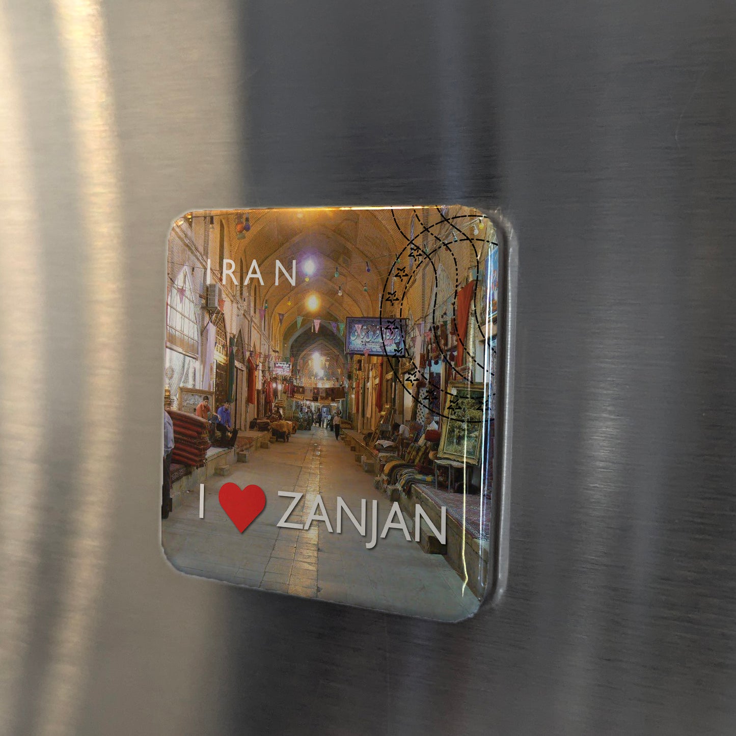 Imán para nevera "Amo a Zanjan"