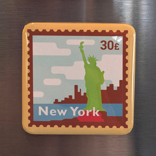 New York Postage Fridge Magnet - PhiloPerse