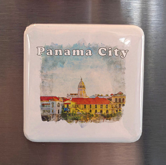 Panama City Watercolor Fridge Magnet - PhiloPerse
