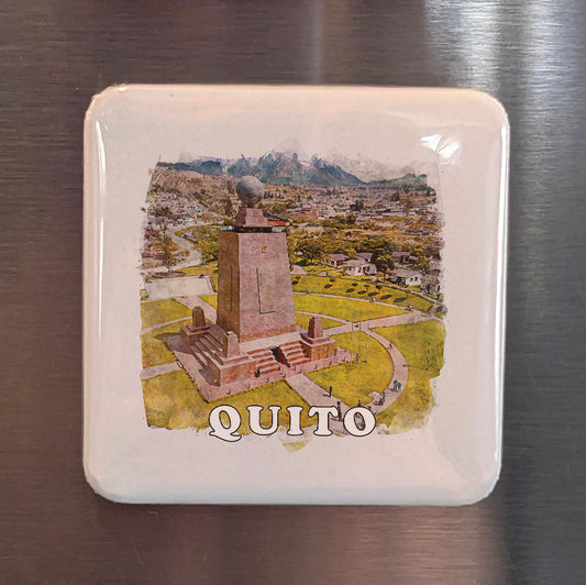 Quito Ecuador Watercolor Fridge Magnet - PhiloPerse