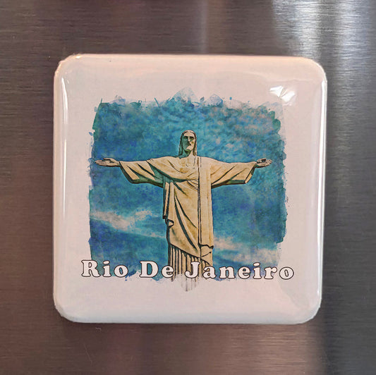 Rio De Janeiro Watercolor Fridge Magnet - PhiloPerse
