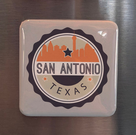 San Antonio Stamp Fridge Magnet - PhiloPerse