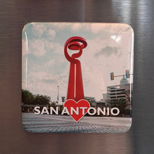 San Antonio View Fridge Magnet - PhiloPerse