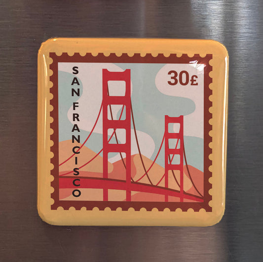 San Francisco Postage Fridge Magnet - PhiloPerse