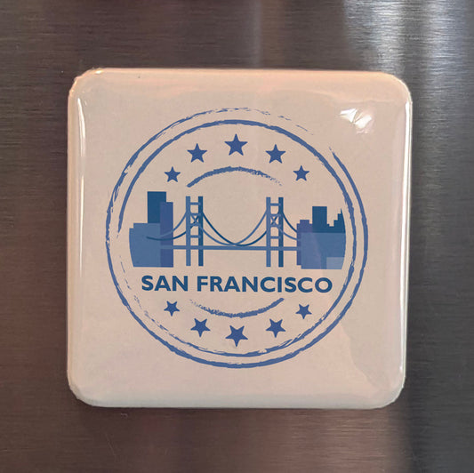 San Francisco Stamp Fridge Magnet - PhiloPerse