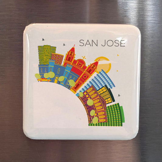 San Jose Costa Rica Skyline Fridge Magnet - PhiloPerse