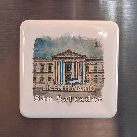 San Salvador Watercolor Fridge Magnet - PhiloPerse